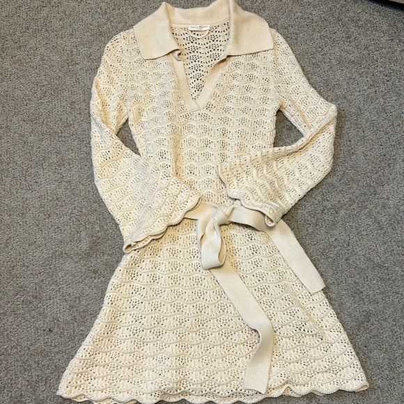 SPELL  Road to Paradise Knit Mini Dress in Wheat - Picture 7 of 12